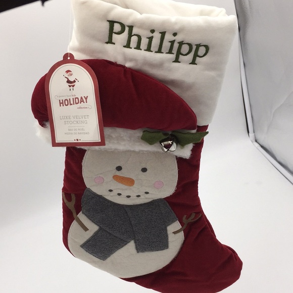 Pottery Barn Snowman Christmas Stocking “Philipp” - Picture 6 of 15